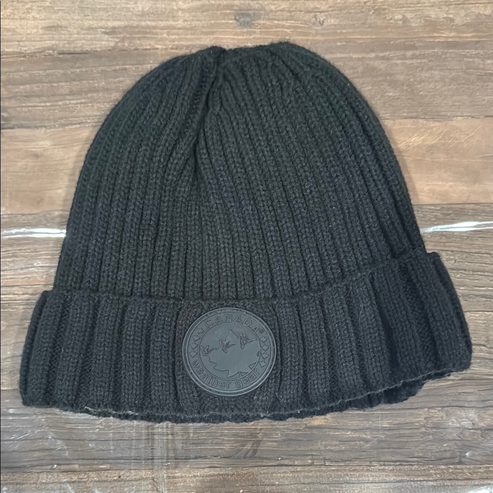 Canada Goose Black Knit Beanie